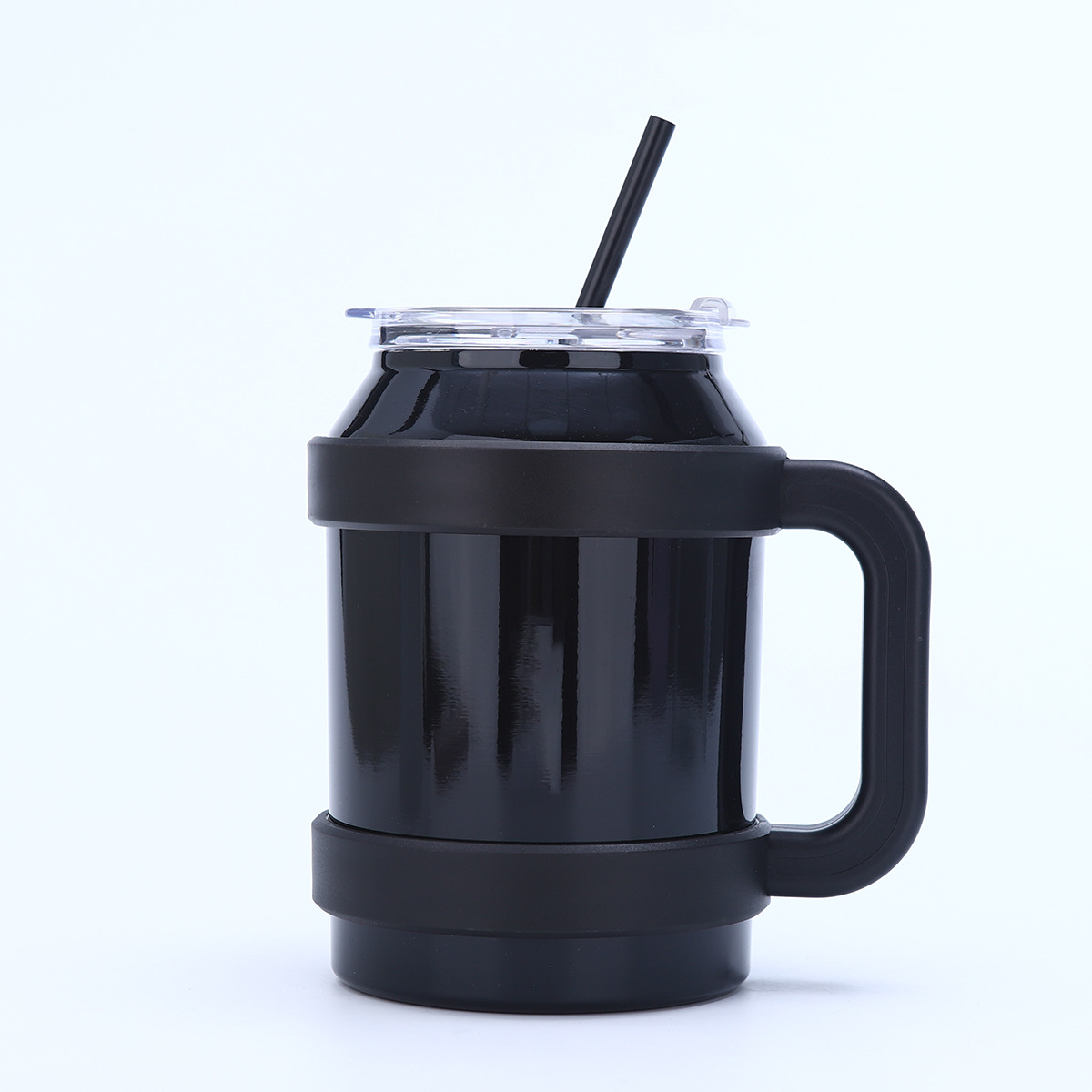 Barril transfronterizo de gran capacidad 50oz tonelada tonelada con mango Taza de vacío de acero inoxidable 304 Taza de paja de gran capacidad creativa