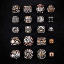 琢匠手串隔珠合集文玩diy配饰串珠配珠猴头星月银饰配件散珠