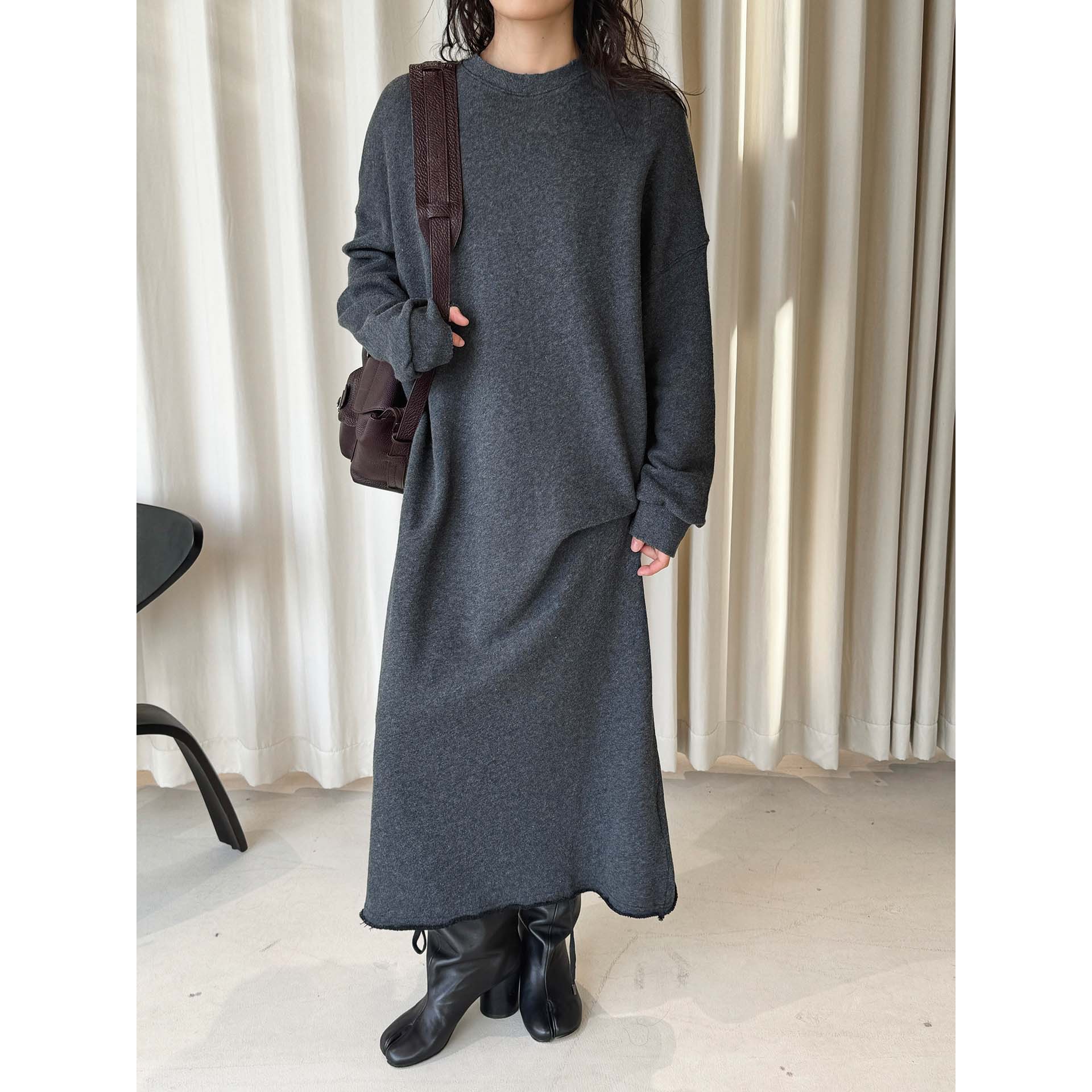 Spring New Women Korean Round Neck Knitted Fur Dress Wool Casual Slim Long Dress | eBay Spring New Women Korean Round Neck Knitted Fur Dress Wool Casual Slim Long Dress | eBay