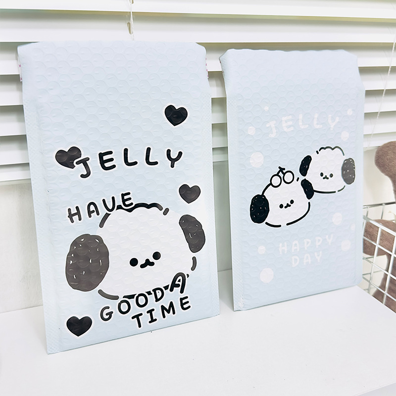 INS estilo lindo azul chica jalea perro expreso bolsa sobre bolsa de ropa bolsa de embalaje bolsa de burbuja a prueba de golpes