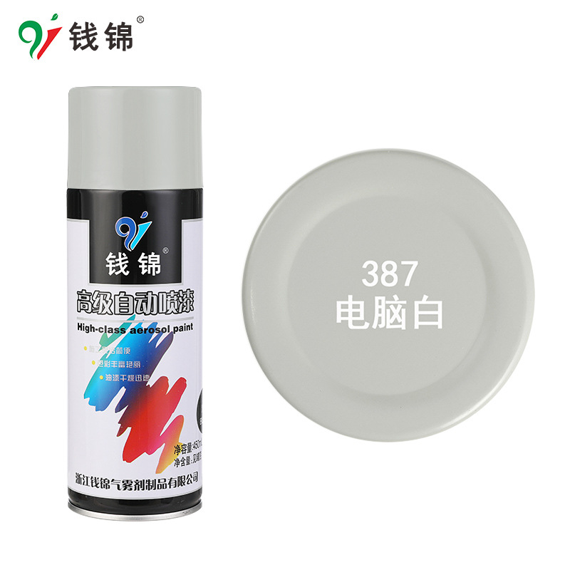 387 blanco computador; 450 ml/peso neto 250 g; pintura en aerosol
