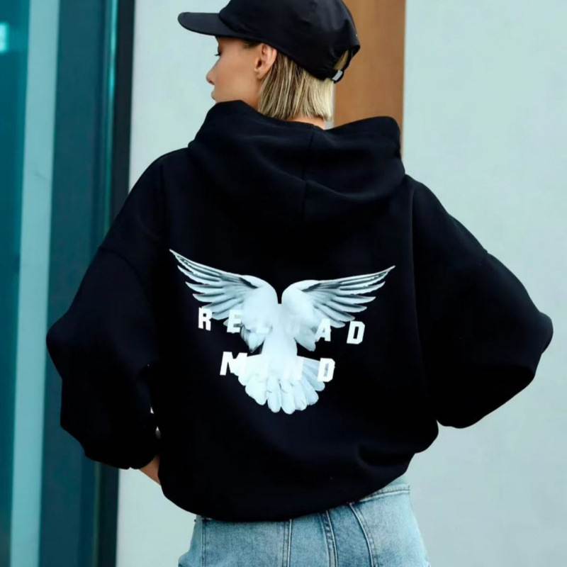 American Trendy Brand Velvet Casual Letter Hooded Sweatshirt for Women, Autumn and Winter Couple Wear, Versatile, Unique and Super Nice Top American Trendy Brand Velvet Casual Letter Hooded Sweatshirt for Women, Autumn and Winter Couple Wear, Versatile, Unique and Super Nice Top