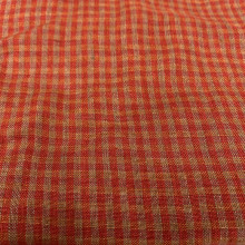 新艺纯亚麻水洗色织格子面料春夏衬衫裙子休闲套装时装服装布料