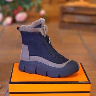 Autumn and Winter Snow Boots for Women Manufacturers Wholesale New Velvet Thick-Soled Warm Cotton Shoes Fashionable, Comfortable and Lightweight Martin Boots