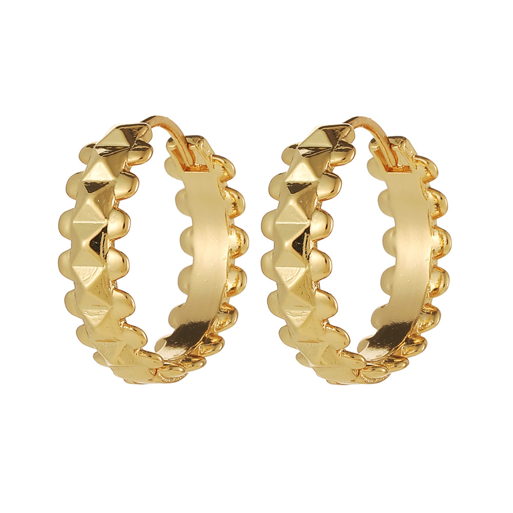 Fashion Geometric Copper Hoop Earrings Plating Copper Earrings