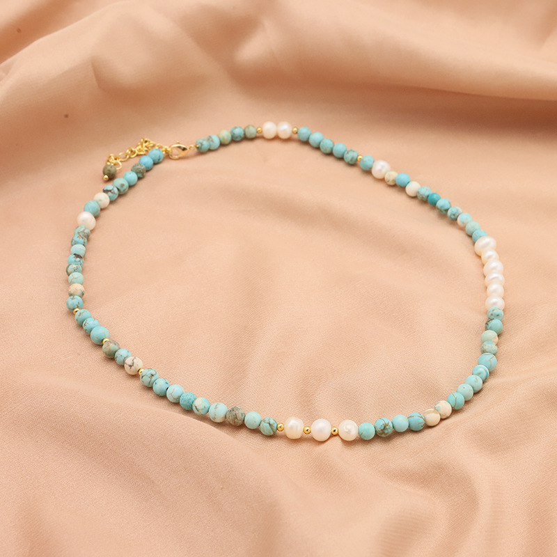 Collar de perlas de agua dulce natural, nicho de perlas de nicho de alto nivel, collar de clavícula simple, joyas al por mayor.