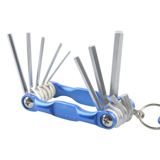 Portable Folding Allen Wrench Multifunctional Flat-head Metric Six-edge Torx Screwdriver Combination suit Tool
