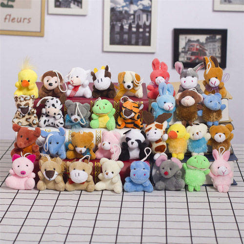 Amazon forest animal puppy pendant cute chicken plush toy teddy bear doll rabbit hand puppet pendant cross-border