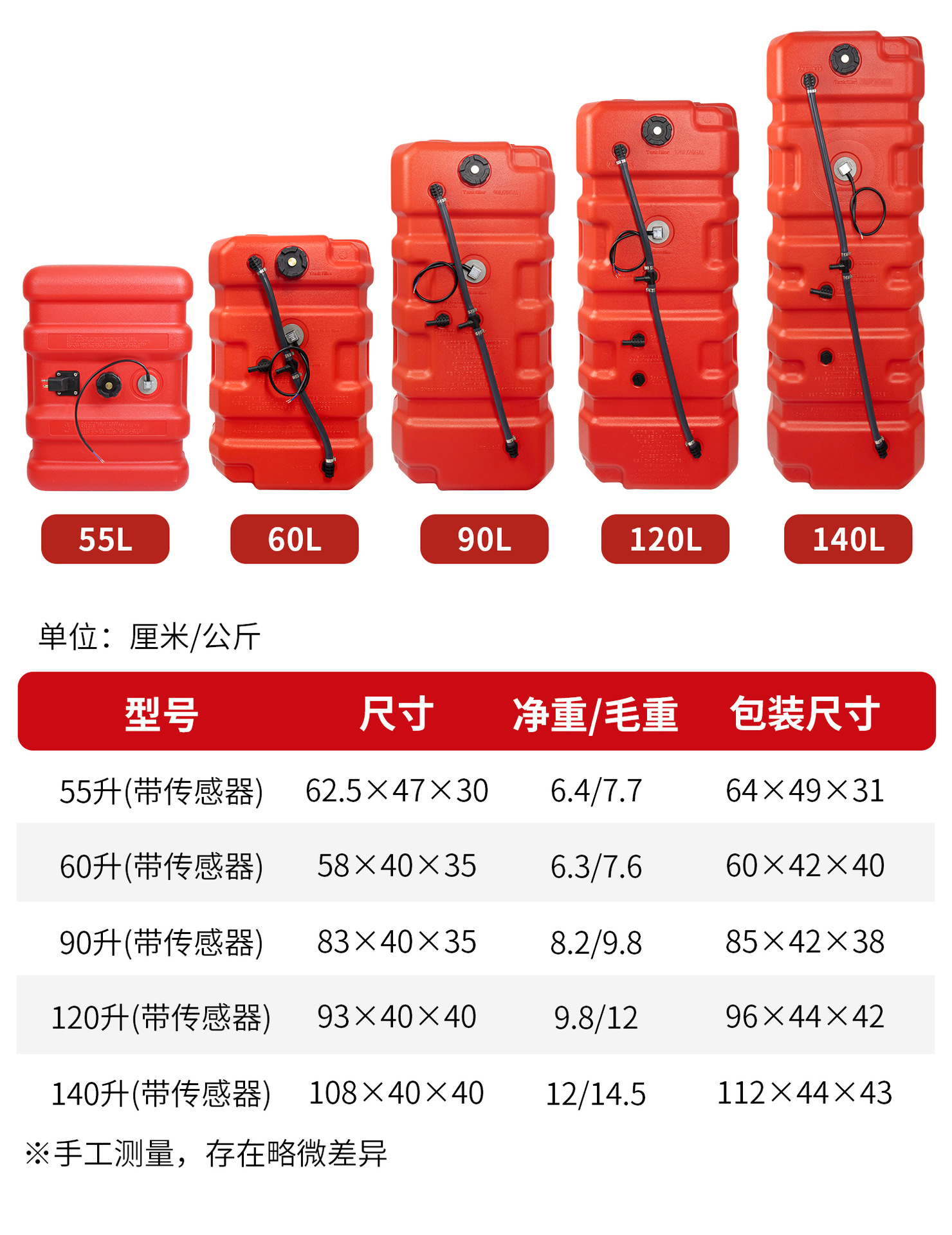 Suitable for Mercury Mercury Large Capacity External Fuel Tank Fishing Outboard Machine Portable Explosion-proof Anti-static Outboard Machine Steam