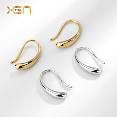New concept s925 sterling silver earrings simple ins cold style European and American high-end water drop ear hooks temperament ear jewelry