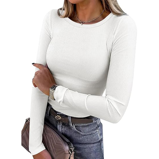 Women's Long Sleeve Top Autumn Winter Outerwear Inner T-Shirt Milk Silk Polyester Base Layer Shirt_ecoleips.com