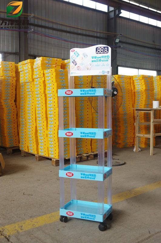 厂家直销现成模具商超塑料展示货架35X24四层酒水米面陈列架