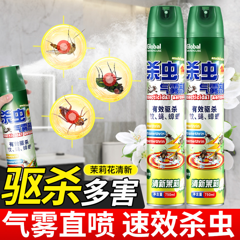 Insecticide Aerosol 750ml Household Cockroach, Ant, Mosquito and Fly Medicine Indoor Fragrance Spray Non-Toxic
