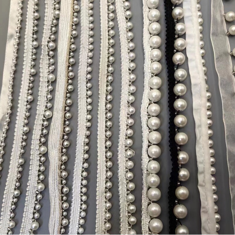 Spot wholesale order size pearl unilateral ribbon lace handmade jewelry national style Hanfu decorative accessories