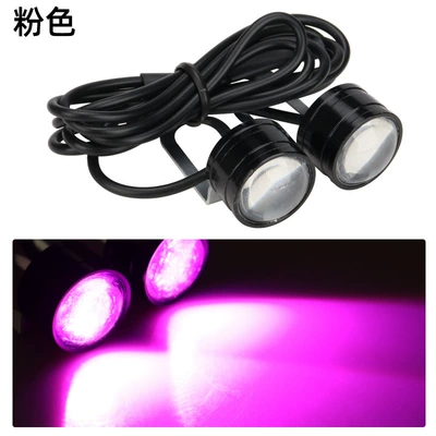 motorcycle flash mirror lamp 23MM: Gündüz işıqları - pink-flash-one-pair
