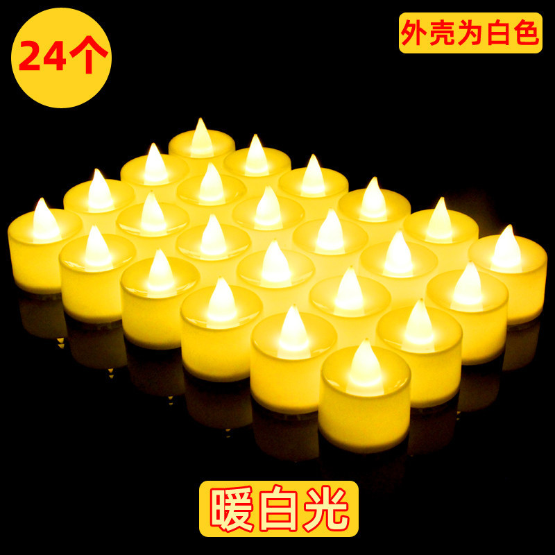 Cross-border Smokeless LED Electronic Candle Light Romantic Multicolor Heart-shaped Birthday Party Wedding Decoration Creative Small Ornament