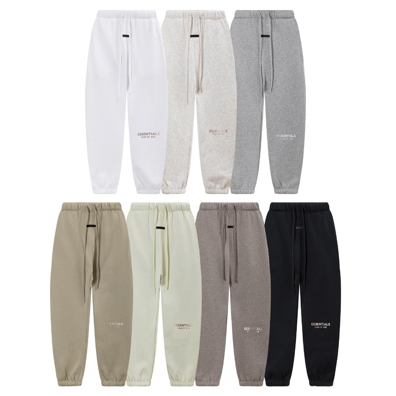 2025 Spring and Autumn New Fog Double Line Silver Small Letter Casual Pants Unisex One Piece Wholesale Dropshipping