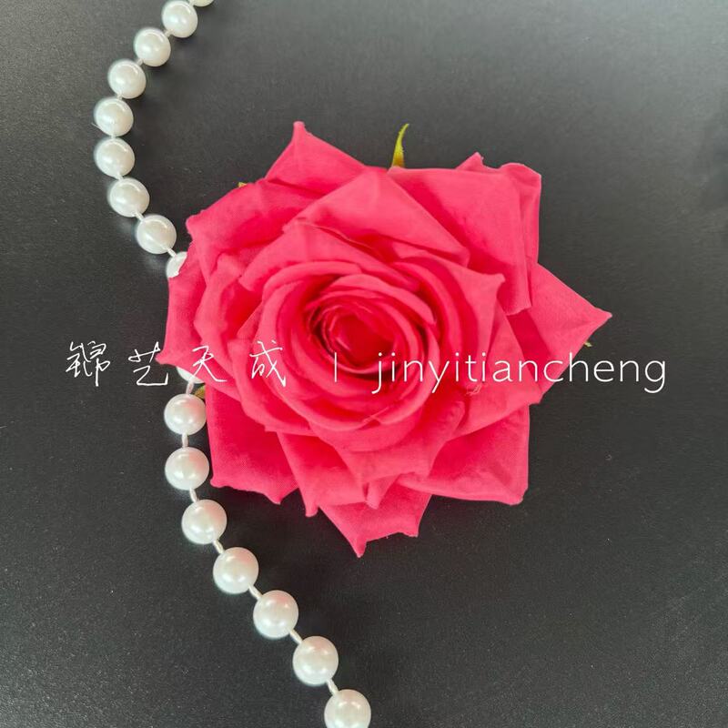 10cm复古玫瑰花头仿真花簪花头饰diy材料鞋扣配件520花艺婚礼布置|undefined