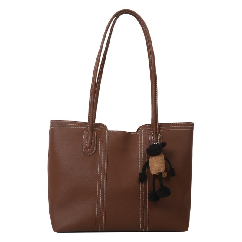 Gran capacidad de las mujeres de moda de cercanías con textura cubo bolsa 2024 Otoño e Invierno nuevo versátil estilo coreano bolso de mano