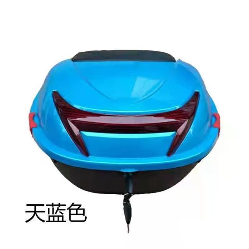电动车后备箱摩托车尾箱大号加厚通用电瓶车防抖踏板储物箱工具箱|undefined