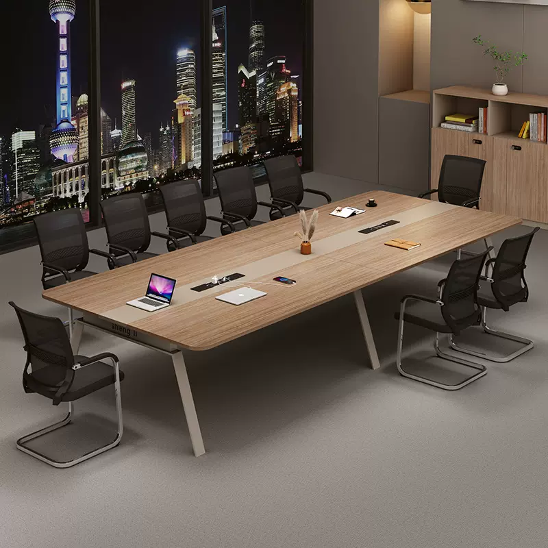 圣黎会议桌长桌大小型办公室家具洽谈桌培训桌办公桌椅组合多人办