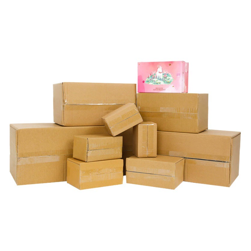 Экспресс переезд картонных коробок оптовая коробка на молнии гофрированная кожа прямоугольная почтовая коробка легко разорвана