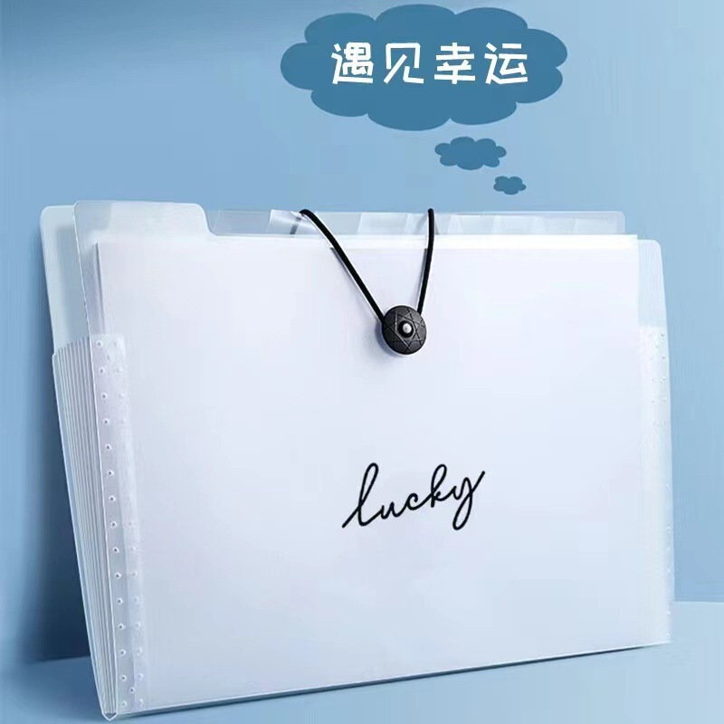 励志文字风琴包学生大容量试卷夹收纳袋资料册插页式分类整理神器|undefined