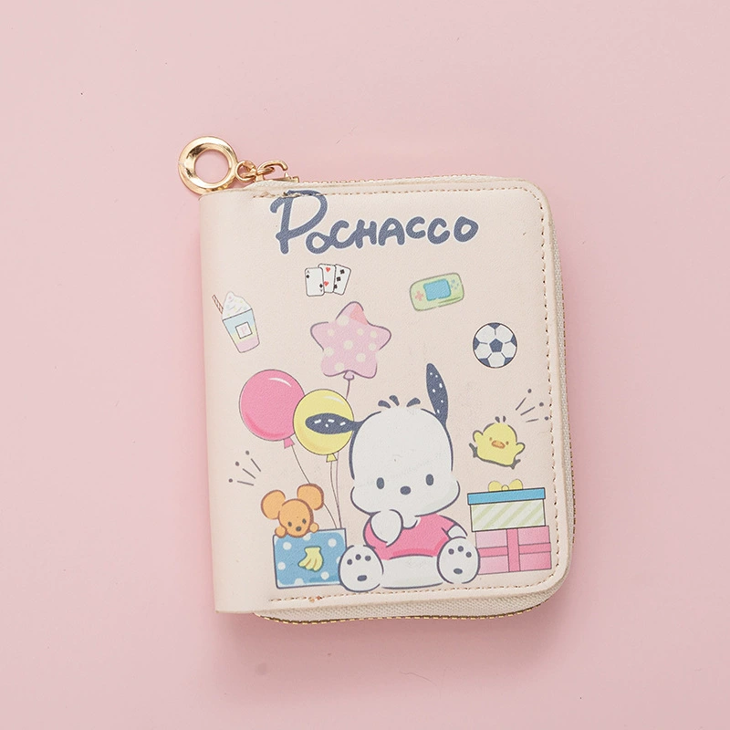 Короткая cute цепочка с молнией, детский бумажник с мультфильмом
