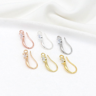 ��ɫ�18K���U���Ʒ���h�~΢�4mm�ʯ������DIY�ֹ����hA02