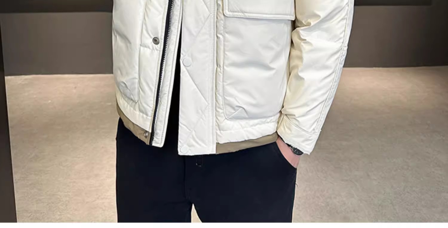 Abbigliamento maschile Nuovo colore solido moda uomo giacca in cotone e seta uomo giacca in cotone e seta calda spessa con cappuccio studente giacca in cotone e seta uomo_voghion.com