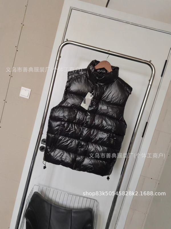欧货羽绒马甲男无帽短款2024年冬季立领坎肩背心外套加厚保暖上衣|undefined