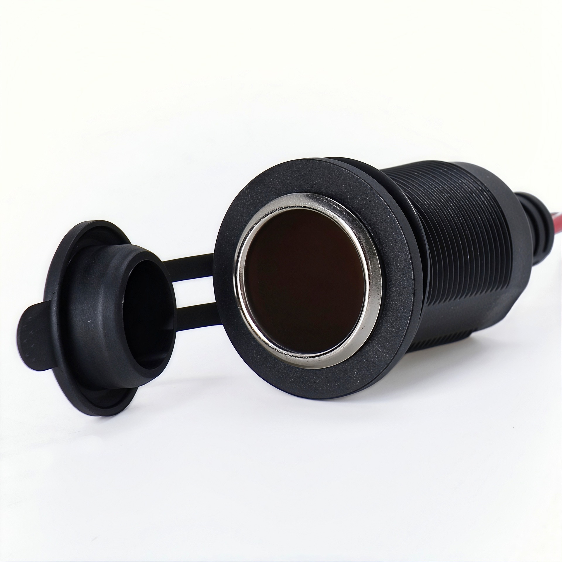 12V24V Car and Motorcycle Modified Waterproof Cigarette Lighter High-Power Car Charger Socket All-Copper Threaded Socket