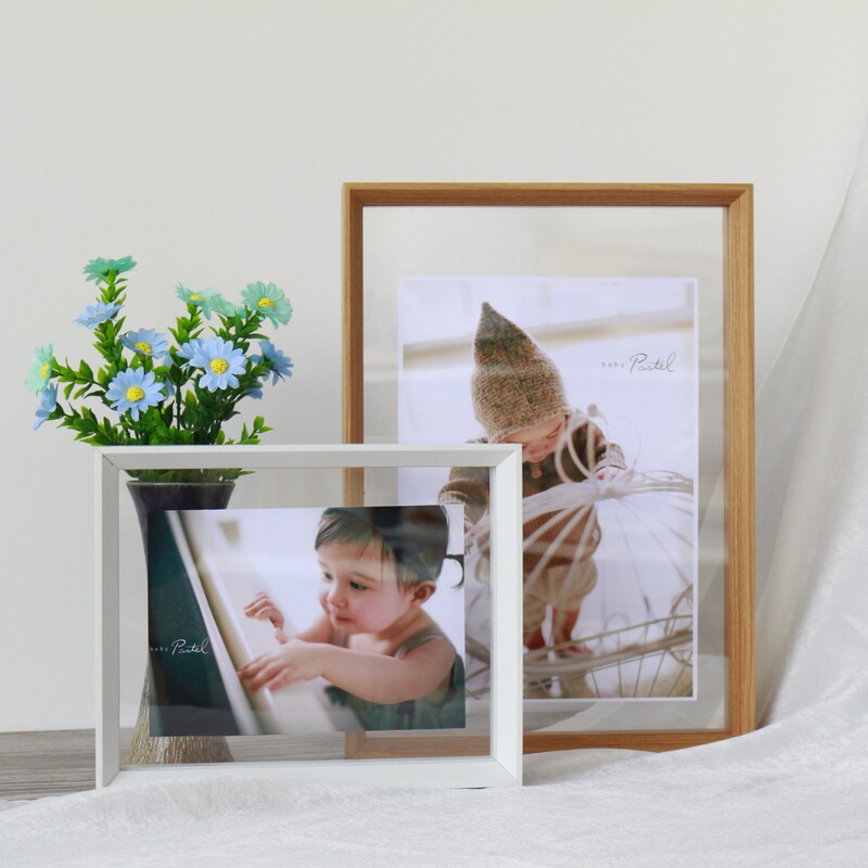 Dried Flower Photo Frame Table Exhibition Xifu Wedding Leaf Carving Butterfly Storage Double-sided Transparent Specimen Display Frame