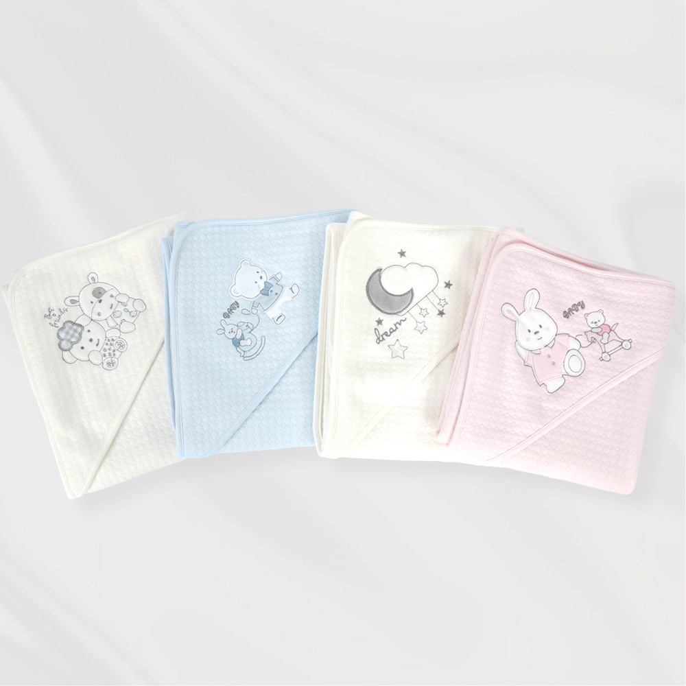 Verano recién nacido colcha de algodón con aire, capa con capucha, toalla de baño, manta de aire acondicionado para bebés transfronterizos, universal para todas las estaciones
