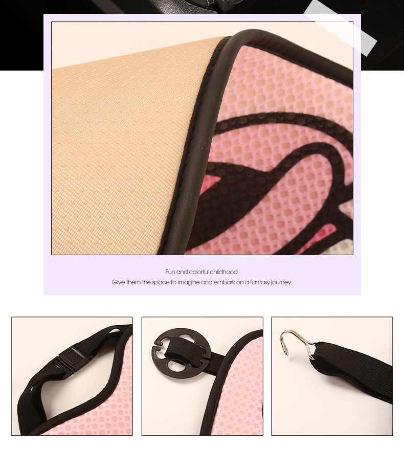 Cartoon cute women's four seasons universal breathable car cushion Apsara police Single piece Single Seat 3-piece seat cushion