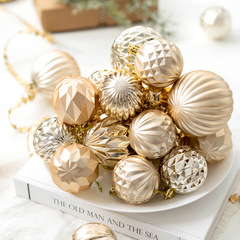 金色シャンパン色クリスマスボール6/8cmクリスマスボールクリスマスツリー装飾ボールショーウインドー天井装飾ボールペンダント