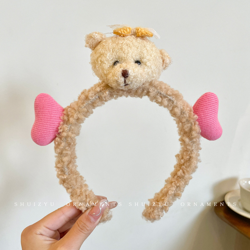 Cute pelúcia lavado facial correa de cabello para mujeres 2025 nuevo tipo de máscara especial para el cabello de maquillaje atar cabello correa de cabello