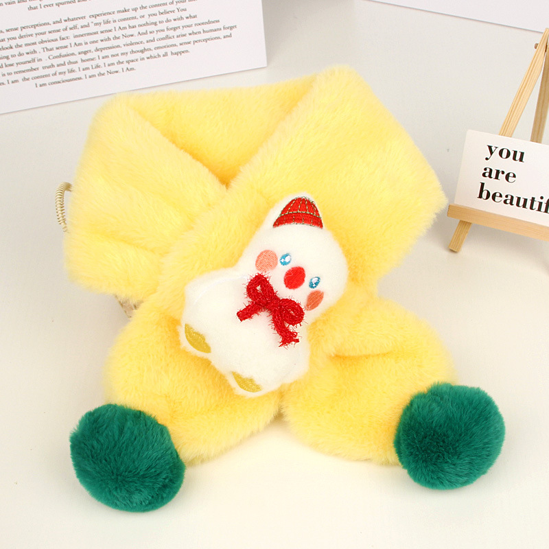 Bufanda infantil de felpa imitación piel de conejo cálida otoño invierno Navidad bebés y niños