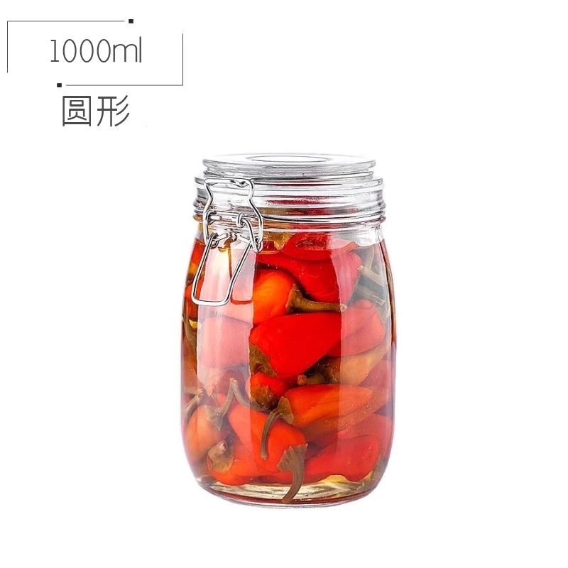 1000ml * 2 redondo; transparente