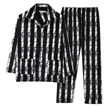 珊瑚绒男士睡衣冬季长袖加厚青少年休闲保暖法兰绒大码家居服套装