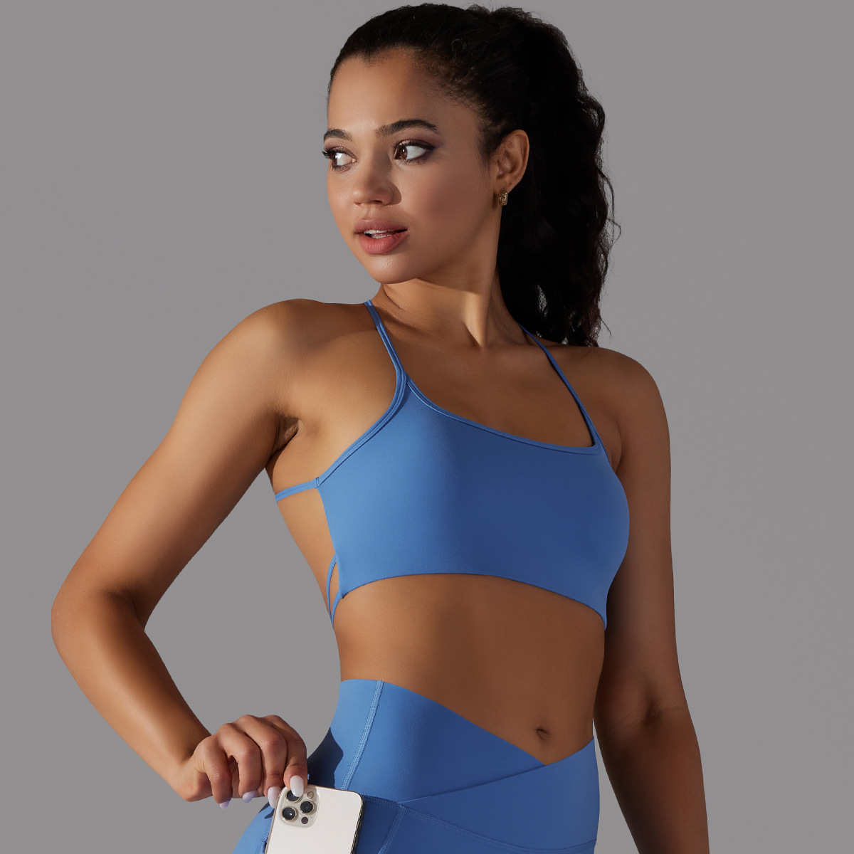 De Base Couleur Unie Nylon Mélange De Coton Col En U Active Tops Gilet display picture 58