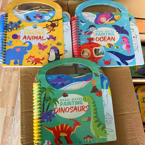 Kindergarten children's magical water painting book, repeated graffiti, clear water coloring book, water painting book, painting book