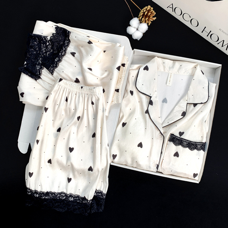 253-7# [블랙 레이스 3종세트] 가슴패드 포함