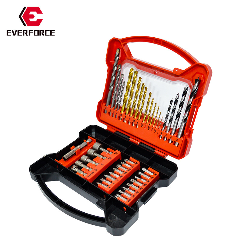 41件套不锈钢钻头高速钢4341麻花钢板铁板金属专用直柄麻花钻打孔