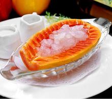 瓜炖雪蛤玻璃碗奶茶店专用甜品碗玻璃器皿水果捞厨房不规则餐具