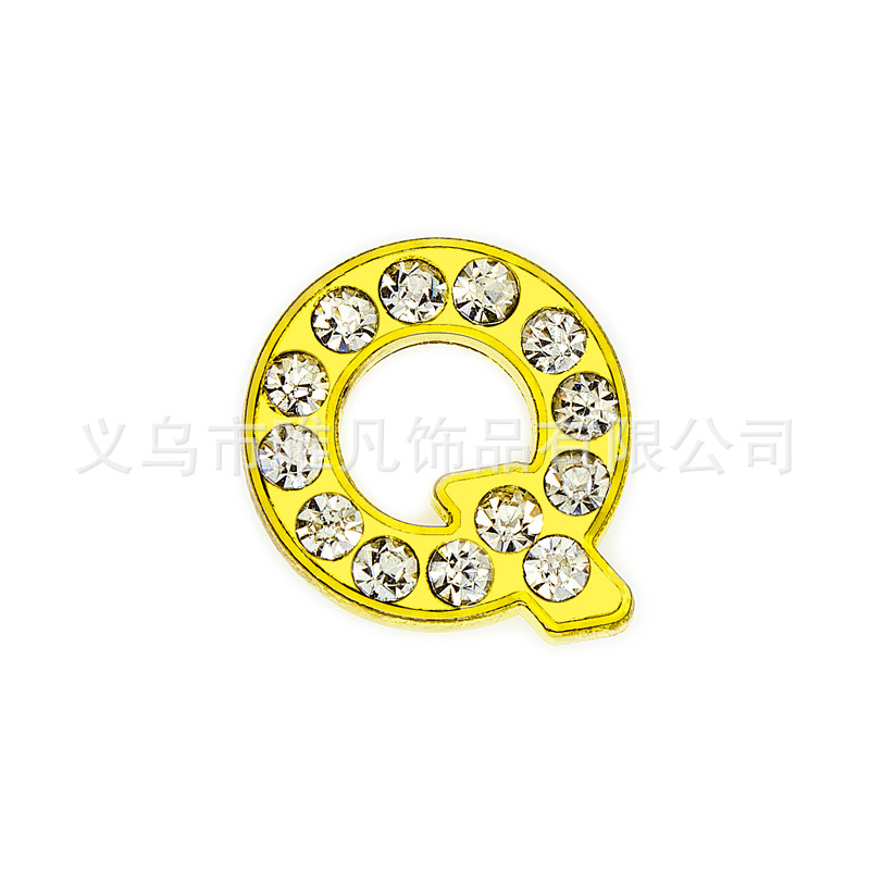 Gold diamond letter-q