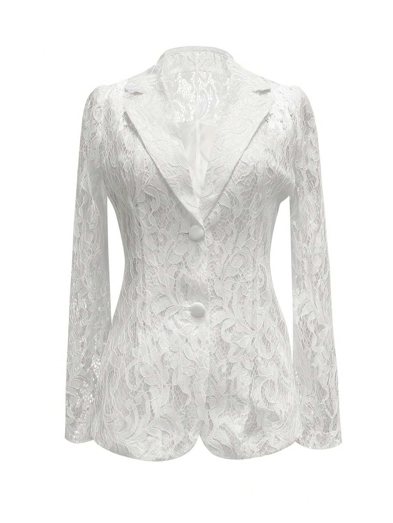 Blazer Élegant Pour Femme Coupe Slim Avec Détails Patchwork Et Découpes_voghion.com