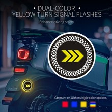 新款跨境摩托车转向灯反光片12V夜行灯电动车led日行灯警示灯改装