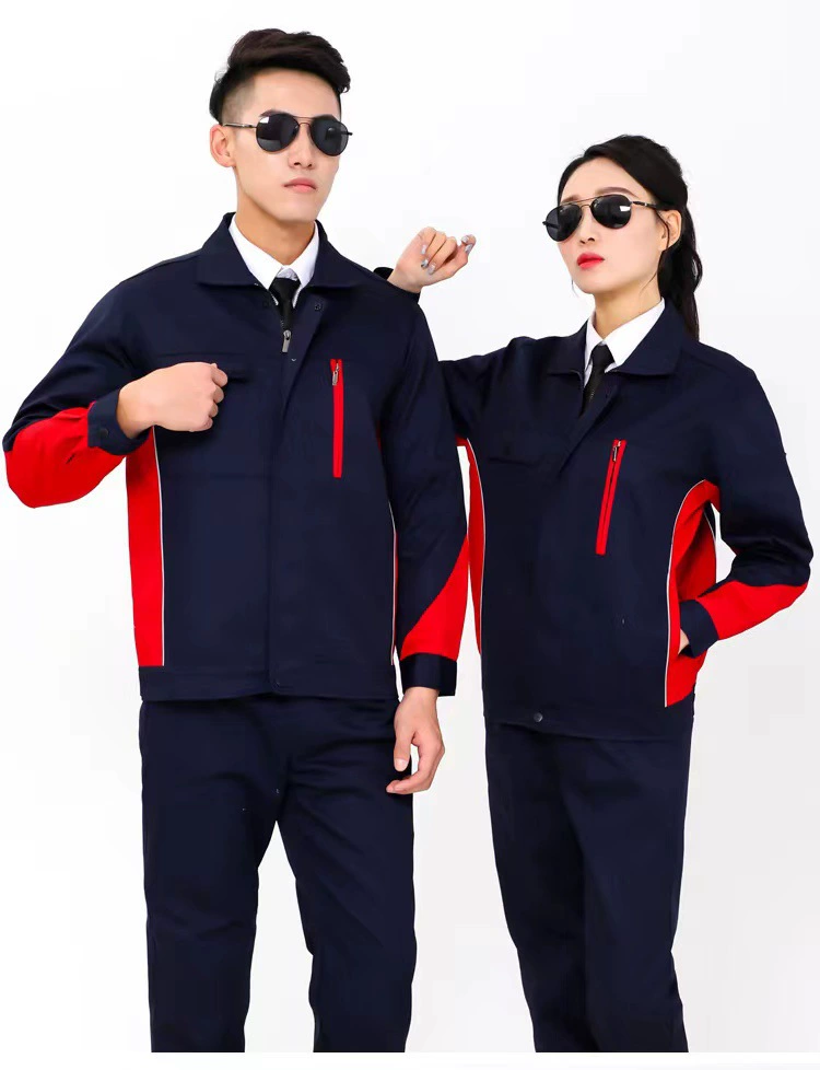 Весной и осенью износостойкая рабочая одежда Новая рабочая одежда Карточная рабочая одежда из полиэстера и хлопчатобумажной пряжи Износостойкая грязеотталкивающая Рабочая одежда