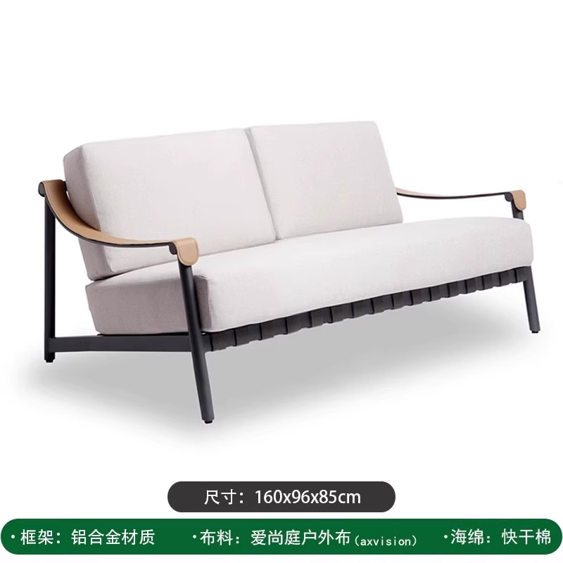 Diseñador combinación de sofá al aire libre villa patio al aire libre jardín ocio silla de mimbre modelo de habitación terraza muebles de mimbre